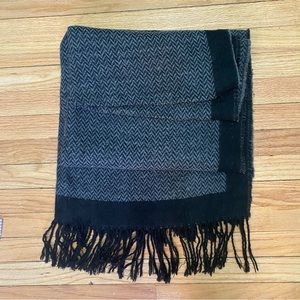 Black and Grey Winter Scarf